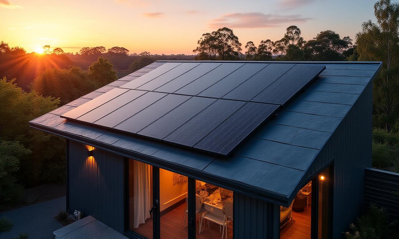 Precision solar panel installation on a modern roof